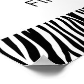 Welkomstteken van dierenfeest zebra poster (Hoek)