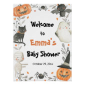 Welkomstteken van Halloween Little Boo Baby shower Perfect Poster (Voorkant)