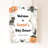Welkomstteken van Halloween Little Boo Baby shower Poster