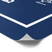 Welkomstteken van het Baby shower van het anker Poster (Hoek)