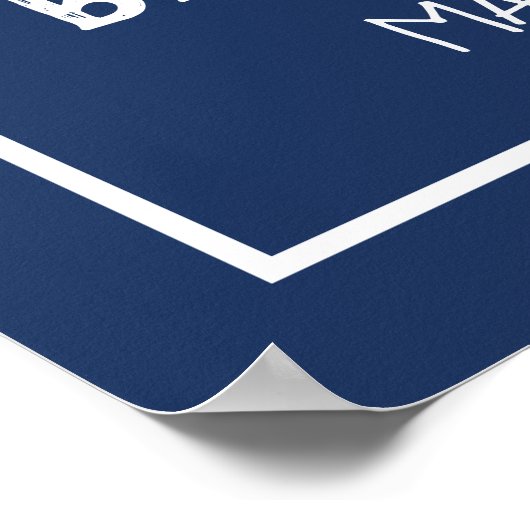 Welkomstteken van het Baby shower van het anker Poster (Hoek)