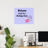 Welkomstteken van Kitty Cat en Cake Party Poster (Thuiskantoor)