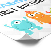 Welkomstteken van kleine monster poster (Hoek)