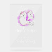Welkomstteken van Little Boo Halloween Baby shower Acryl Bord (Voorkant)