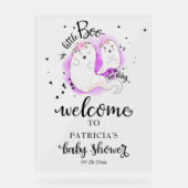 Welkomstteken van Little Boo Halloween Baby shower Acryl Bord (Voorkant)