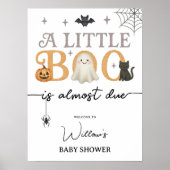 Welkomstteken van Little Boo Halloween Baby shower Poster (Voorkant)