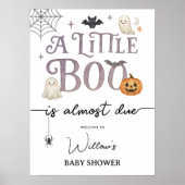 Welkomstteken van Little Boo Halloween Baby shower Poster