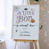 Welkomstteken van Little Boo Halloween Baby shower Poster