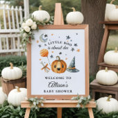 Welkomstteken van Little Boo Halloween Baby shower Poster
