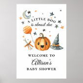 Welkomstteken van Little Boo Halloween Baby shower Poster (Voorkant)