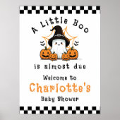 Welkomstteken van Little Boo Halloween Baby shower Poster (Voorkant)