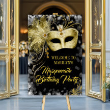 Welkomstteken van Masquerade Party