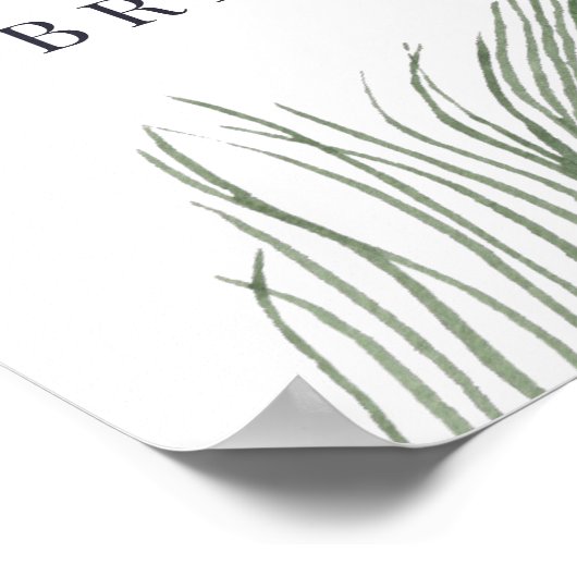 Welkomstteken van Peacock Feather Vrijgezellenfees Poster (Hoek)