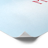 Welkomstteken van Red Hot Air Ballon Birthday Poster (Hoek)