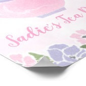 Welkomstteken van Tea Party Birthday Party Poster (Hoek)