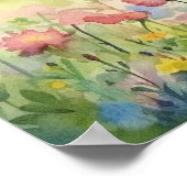 Welkomstteken van wilde bloemen Meadow en Meadow W Poster (Hoek)
