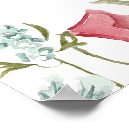 Welkomstteken van Wildflower Boho Baby shower Poster (Hoek)