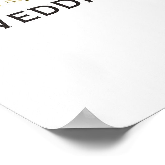 Welkomstteken voor 50e bruiloft Jubileum Party Poster (Hoek)