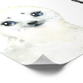 Welkomstteken voor Arctic Animals Baby shower Poster (Hoek)