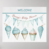 Welkomstteken voor Baby shower Poster (Voorkant)