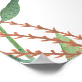 Welkomstteken voor Baby shower van walvis Poster (Hoek)