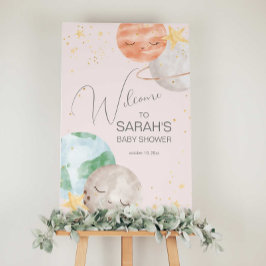 Welkomstteken voor Baby shower voor buitenruimte v Poster