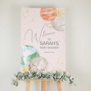 Welkomstteken voor Baby shower voor buitenruimte v Poster