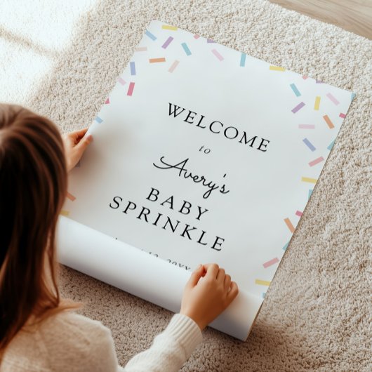 Welkomstteken voor baby Sprinkle Poster