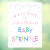 Welkomstteken voor baby Sprinkle Raamsticker (Vel 3)