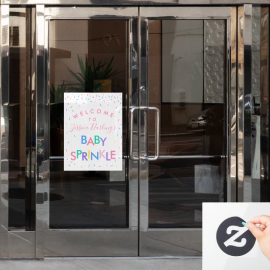 Welkomstteken voor baby Sprinkle Raamsticker (Kantoordeur)