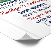 Welkomstteken voor Baseball Boys Baby shower Poster (Hoek)