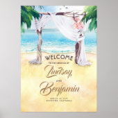Welkomstteken voor Beach Arbor Weduwen Poster (Voorkant)