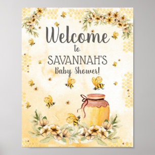 Welkomstteken voor bijenBaby shower 8x10" Poster
