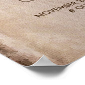 Welkomstteken voor bijtende Floral Wedding Poster (Hoek)