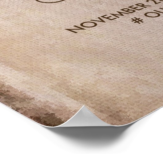 Welkomstteken voor bijtende Floral Wedding Poster (Hoek)