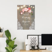 Welkomstteken voor bijtende Floral Wedding Poster (Thuiskantoor)