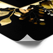 Welkomstteken voor Black and Gold Floral Weduwen Poster (Hoek)