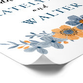 Welkomstteken voor blauwe en Oranje loting Poster (Hoek)