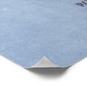 Welkomstteken voor Bourgogne en usty Blue Wedding Poster (Hoek)