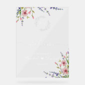 Welkomstteken voor bruiloft acryl bord (Voorkant)