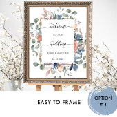Welkomstteken voor bruiloft, Blissful Floral en Gr Poster