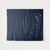 Welkomstteken voor bruiloft Elegant Faux Silver Sc Wandkleed (Voorkant (horizontaal))