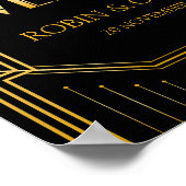 Welkomstteken voor bruiloft | Gatsby Art Deco Poster (Hoek)