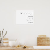 Welkomstteken voor bruiloft Minimale moderne typog Poster (Keuken)