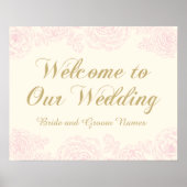Welkomstteken voor bruiloft | Ontwerp van Florence Poster (Voorkant)