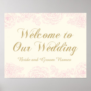 Welkomstteken voor bruiloft Ontwerp van Florence Poster