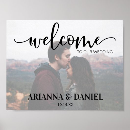Welkomstteken voor bruiloft poster (Voorkant)