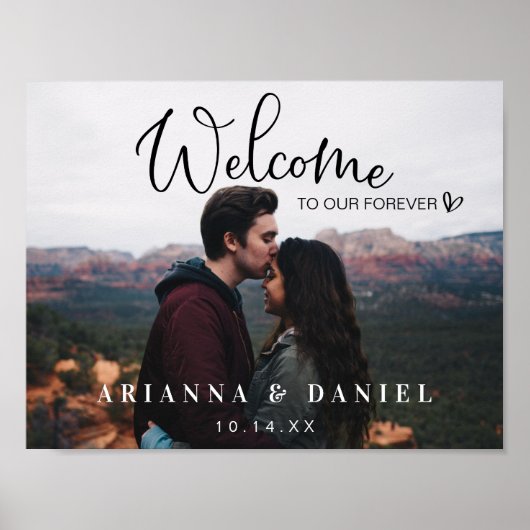 Welkomstteken voor bruiloft poster (Voorkant)