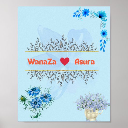 Welkomstteken voor bruiloft poster (Voorkant)