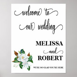 Welkomstteken voor bruiloft poster